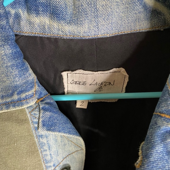 Greg Lauren two tone denim jacket men size small - Picture 3 of 4